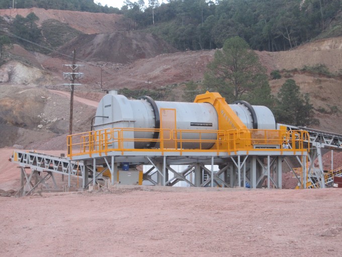 2.4m (8ft) diameter chain drive agglomerator on-site in Meixco