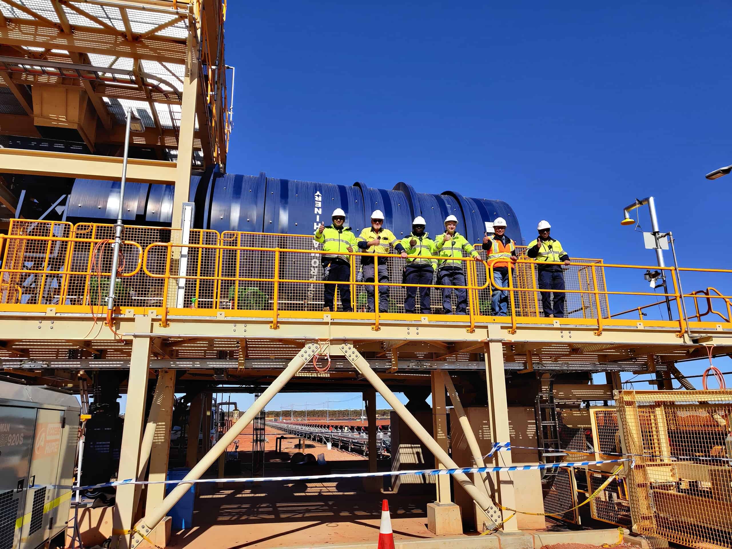 Tire Drive Agglomerator at gold heap leach operation in Australia