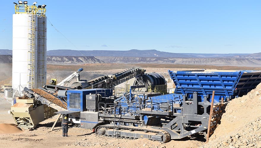 Tire-Drive Agglomerator on site in Argentina