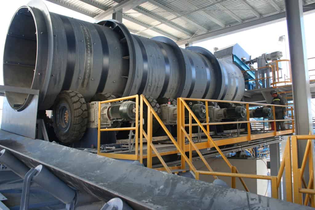 Tire Drive Agglomerator on site