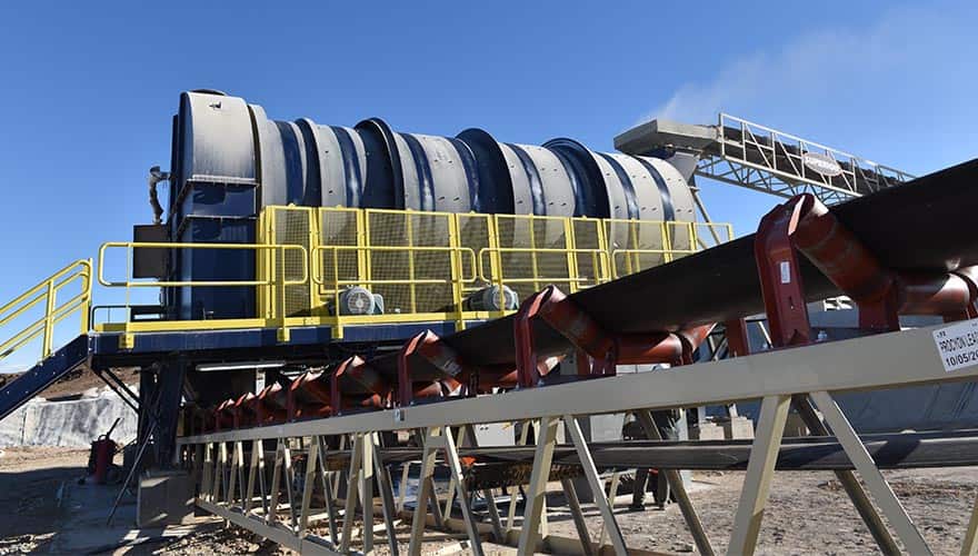 Tire-Drive Agglomerator on site in Argentina